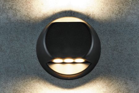 Luz de pared LED para exteriores – IP66 | 8W | 3000K Blanco cálido | Luminaria circular montada en la pared | DANCELiGHT® - Luz de pared LED para exteriores – IP66 | 8W | 3000K Blanco cálido | Luminaria circular montada en la pared | DANCELiGHT®