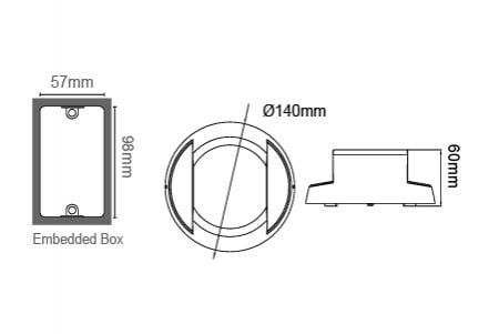 LED Outdoor Wall Light OD-2249 Drawing