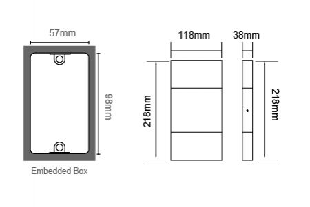 Dibujo de la luz de pared LED para exteriores OD-2273