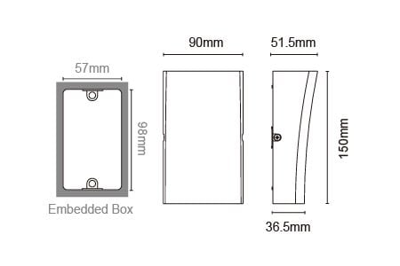 Đèn tường LED ngoài trời OD-2298 Vẽ