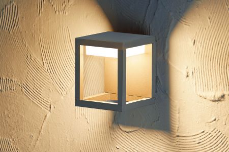 Luz de pared LED para exteriores en cubo enmarcado – IP66 | 3000K | 13W | Blanco cálido | DANCELiGHT® - Luz de pared LED para exteriores en cubo enmarcado – IP66 | 3000K | 13W | Blanco cálido | DANCELiGHT®