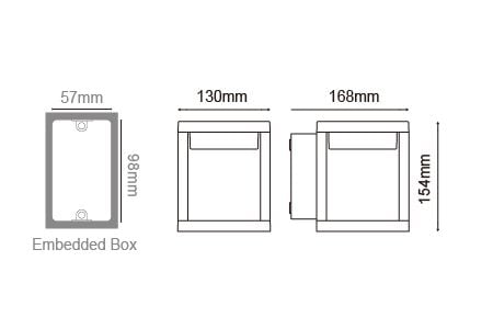 LED Outdoor Wall Light OD-2300 Drawing