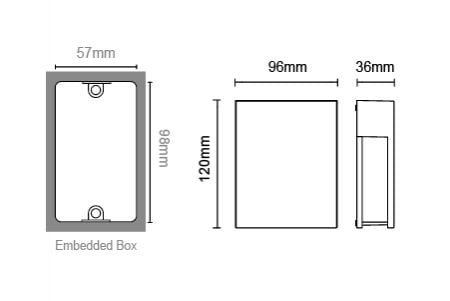 LED Outdoor Wall Light OD-2341 Drawing