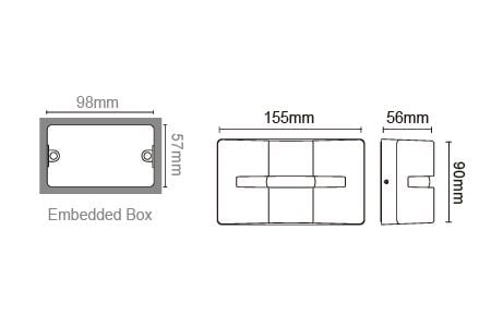 Lampe murale LED extérieure OD-2343 Dessin