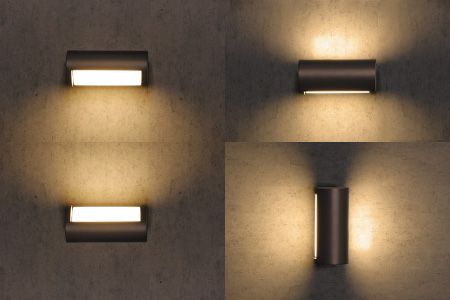 Luz de pared LED cilíndrica para exteriores – IP66 | 3000K | 13W | Blanco cálido | DANCELiGHT® - Luz de pared LED cilíndrica para exteriores – IP66 | 3000K | 13W | Blanco cálido | DANCELiGHT®