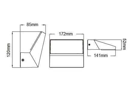 Lampe murale extérieure LED OD-2347 Dessin