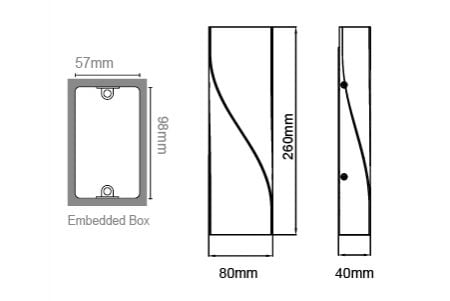 LED Outdoor Wall Light OD-2350 Drawing