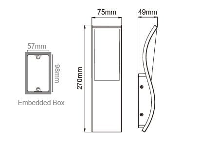 LED Outdoor Wall Light OD-2353 Drawing