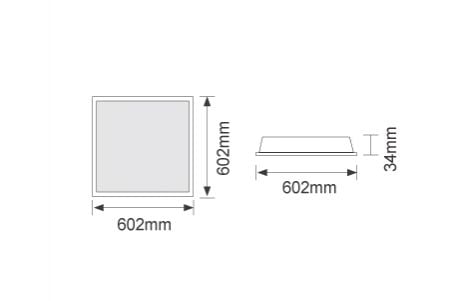 Dessin de la lumière de panneau LED D-PD25N-EGR1