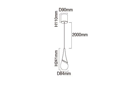 Đèn treo LED D-29302-BK Bản vẽ