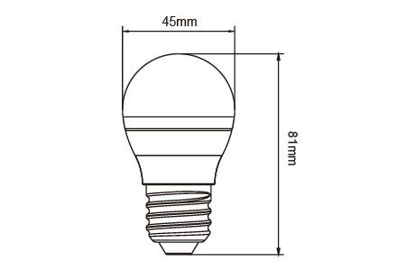 LED住宅用電球 D-E273DR7 図面