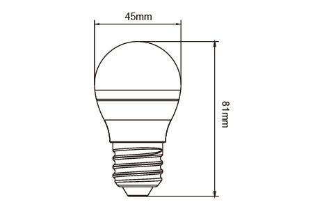 Dessin de l'ampoule résidentielle LED D-E273DR7