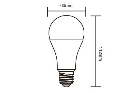 LED Residential Bulb LED-E277DR9 Drawing