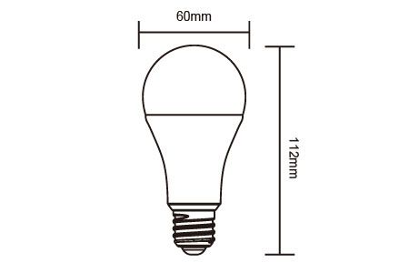 Dessin de l'ampoule résidentielle LED LED-E277WR9