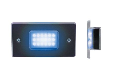 Luz de Paso LED Guía Visual Negra 1.5W Azul - Luz de Paso LED Guía Visual Negra 1.5W Azul
