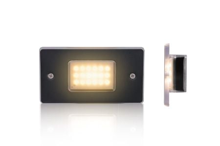 Lumière de marche LED Guidage visuel Noir 1.5W Jaune - Lumière de marche LED Guidage visuel Noir 1.5W Jaune