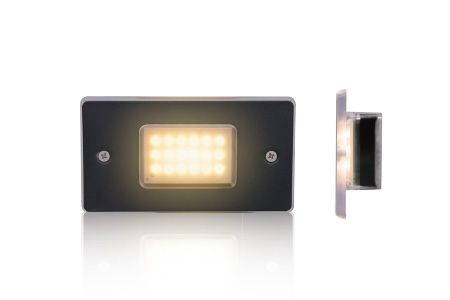 LED Step Light Visual Guidance Black 1.5W Yellow - LED Step Light Visual Guidance Black 1.5W Yellow
