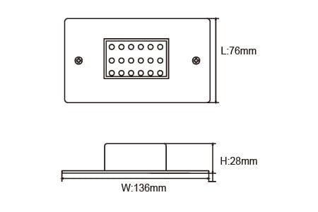 Lumière de marche LED OD-4132R1-S Dessin