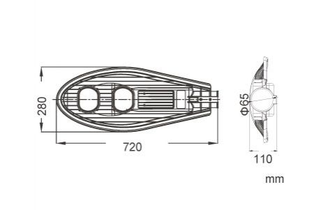 LED街路灯 OD-10072R3 図面