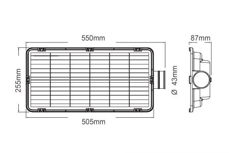 Dibujo de la Farola LED OD-10078SE