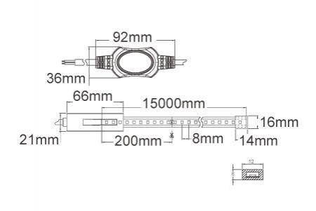 Desenho da Fita de LED D-35HVWO/1-SD