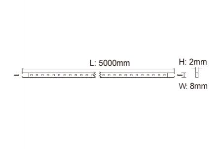 Dessin de la bande lumineuse LED D-35NA24V12SD