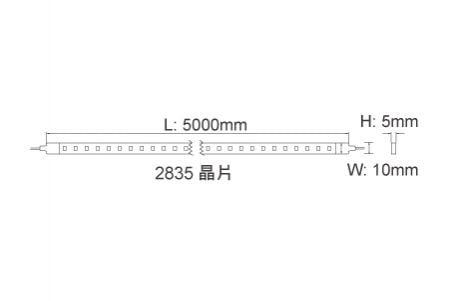 Dessin de la bande lumineuse LED D-35WO12V4DR1