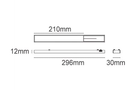 Dessin de la lumière de rail LED D-UTMTFLL8W