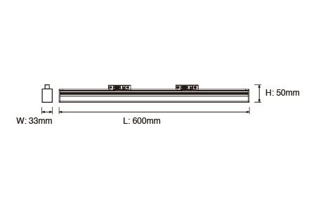 Dessin de la lumière de rail LED D-TRED12DR1