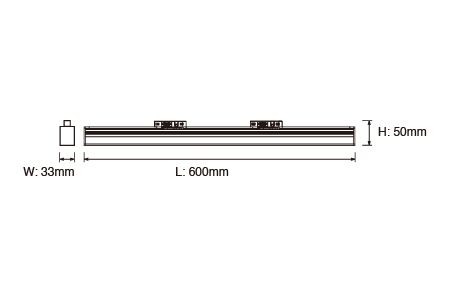 Dessin de la lumière de rail LED D-TRED12WR1