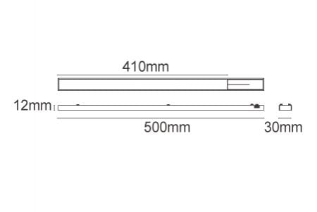 LED Track Light D-UTMTFLL15N Drawing