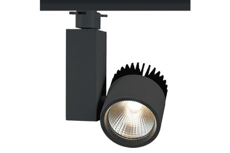 Projecteur sur rail LED Black Diamond Noir 30W Lumière du Jour - Projecteur sur rail LED Black Diamond Noir 30W Lumière du Jour