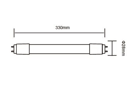 LED Tube LED-T85DR8 Drawing