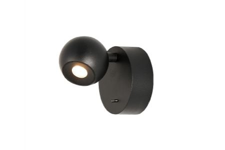 Luz de Pared LED Halo Negra 6W Cálida - Luz de Pared LED Halo Negra 6W Cálida