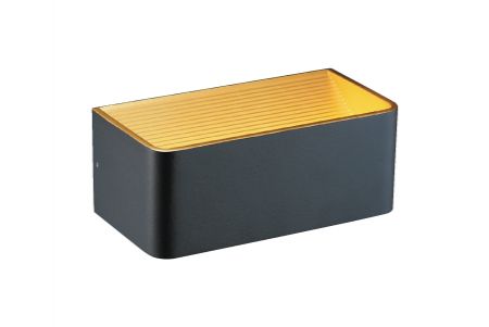 Lumière murale noire et or en feuille LED 7W – 3000K blanc chaud | 350LM | 20cm | DANCELiGHT® - Lumière murale noire et or en feuille LED 7W – 3000K blanc chaud | 350LM | 20cm | DANCELiGHT®