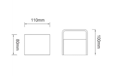 Luz de pared LED LED-26002-BK Dibujo