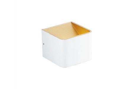 Lumière murale en feuille d'or LED 7W – 3000K Blanc chaud | 250LM | 11cm | Fini blanc + or | DANCELiGHT® - Lumière murale en feuille d'or LED 7W – 3000K Blanc chaud | 250LM | 11cm | Fini blanc + or | DANCELiGHT®