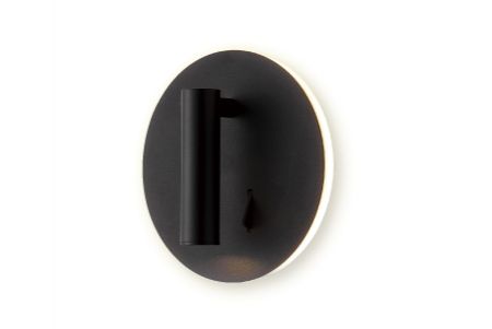 Lumière murale LED Halo de chevet avec bras de lecture réglable – 8W | 3000K Blanc chaud | Noir | Ø150mm | 487LM | DANCELiGHT® - Lumière murale LED Halo de chevet avec bras de lecture réglable – 8W | 3000K Blanc chaud | Noir | Ø150mm | 487LM | DANCELiGHT®