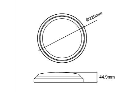 LED Waterproof Light E-CEBJ24D-BK Drawing