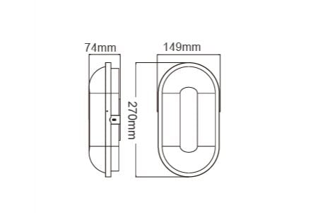 Dessin de la lumière étanche LED E-WL10DR1