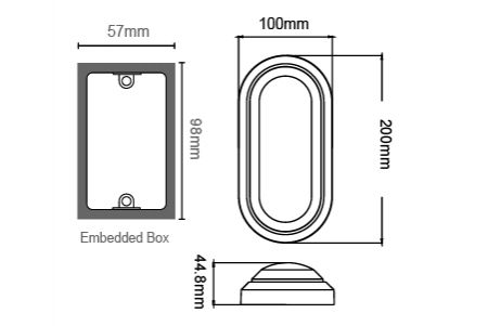 Dibujo de luz LED impermeable E-WLBJ10D-BK