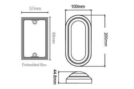 Dessin de la lumière LED étanche E-WLBJ10D