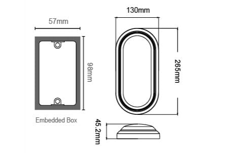 Dibujo de Luz LED Impermeable E-WLBJ16D-BK