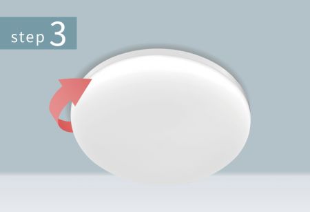 ステップ3. 器具を時計回りに回してベースプレートにロックします。