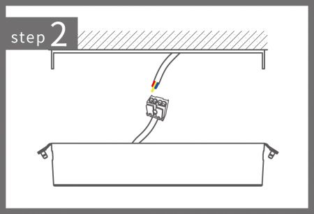 Step 2.Insert the wires into the quick-connect terminal, making sure not to place both wires in the same hole.