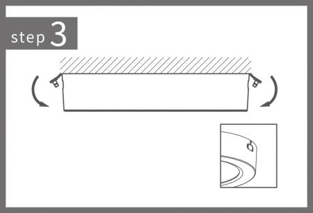 Étape 3. Enclenchez les clips de fixation en place pour sécuriser le luminaire.
