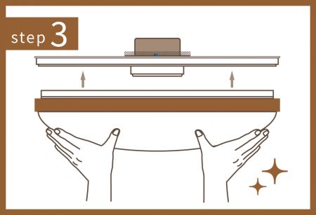 ステップ3. ライトカバーを時計回りに回してロックします。