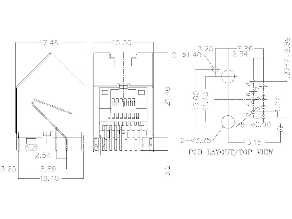J045010156 | 45 Degree Angle RJ45 Connector / Jack Metal Shielded | OEM ...