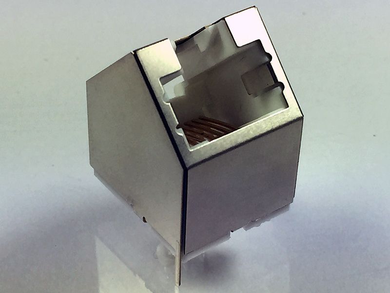 J045010156 | 45 Degree Angle RJ45 Connector / Jack Metal Shielded | OEM ...