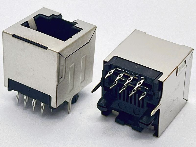 Cat5 Top Entry RJ45 Jack Press Fit 8P8C Shielded | JCON